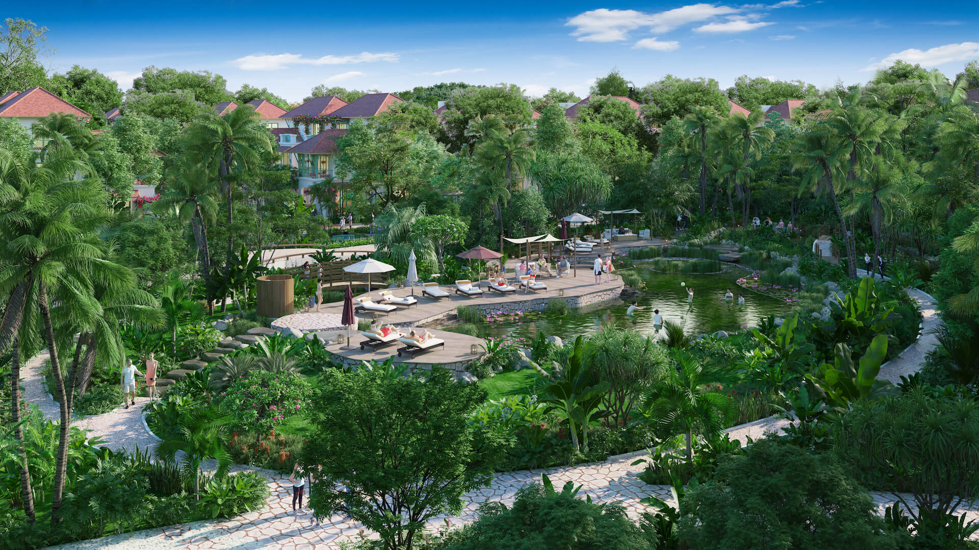 Hệ thống công viên tại Sun Tropical Village